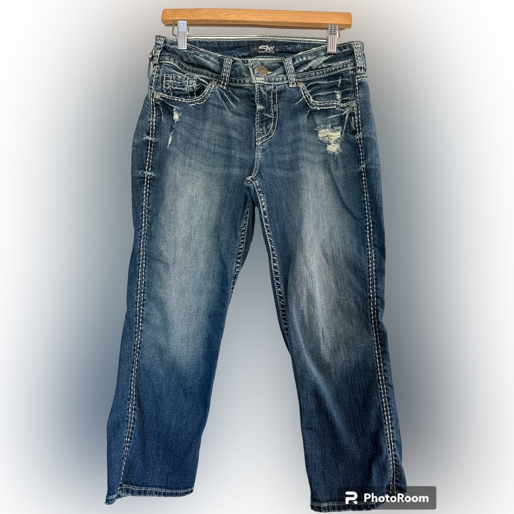 Silver suki capri size 31